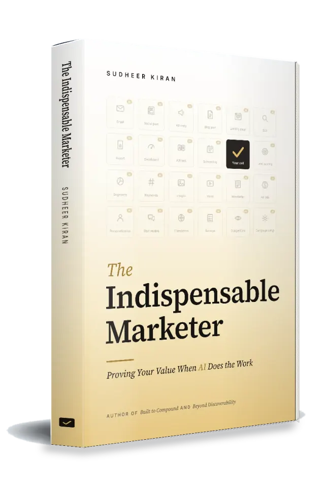 The Indispensable Marketer by Sudheer Kiran, book cover